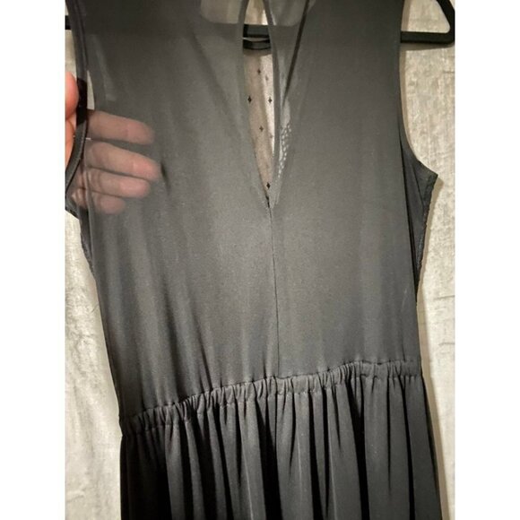 H&M Black Mesh Maxi Dress Small - Picture 5 of 9